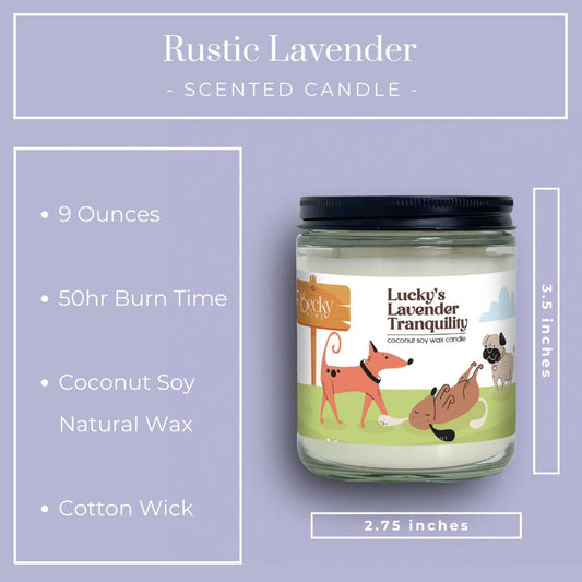 9oz Pet Odor Eliminator Deodorizer Candle, Long-Lasting Lavender Scented, Non Toxic, Natural Plant-Based Wax Blend