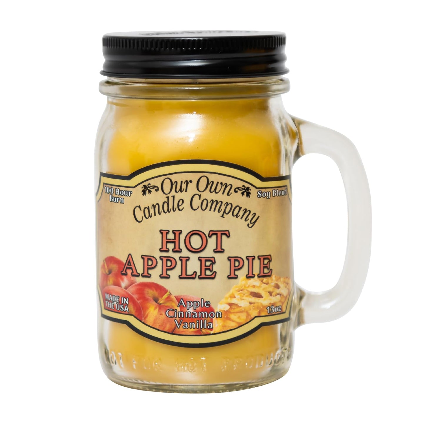 Our Own Candle Company, Orange Creamsicle Scented Mason Jar Candle, 100 Hour Burn Time, 13 Ounces