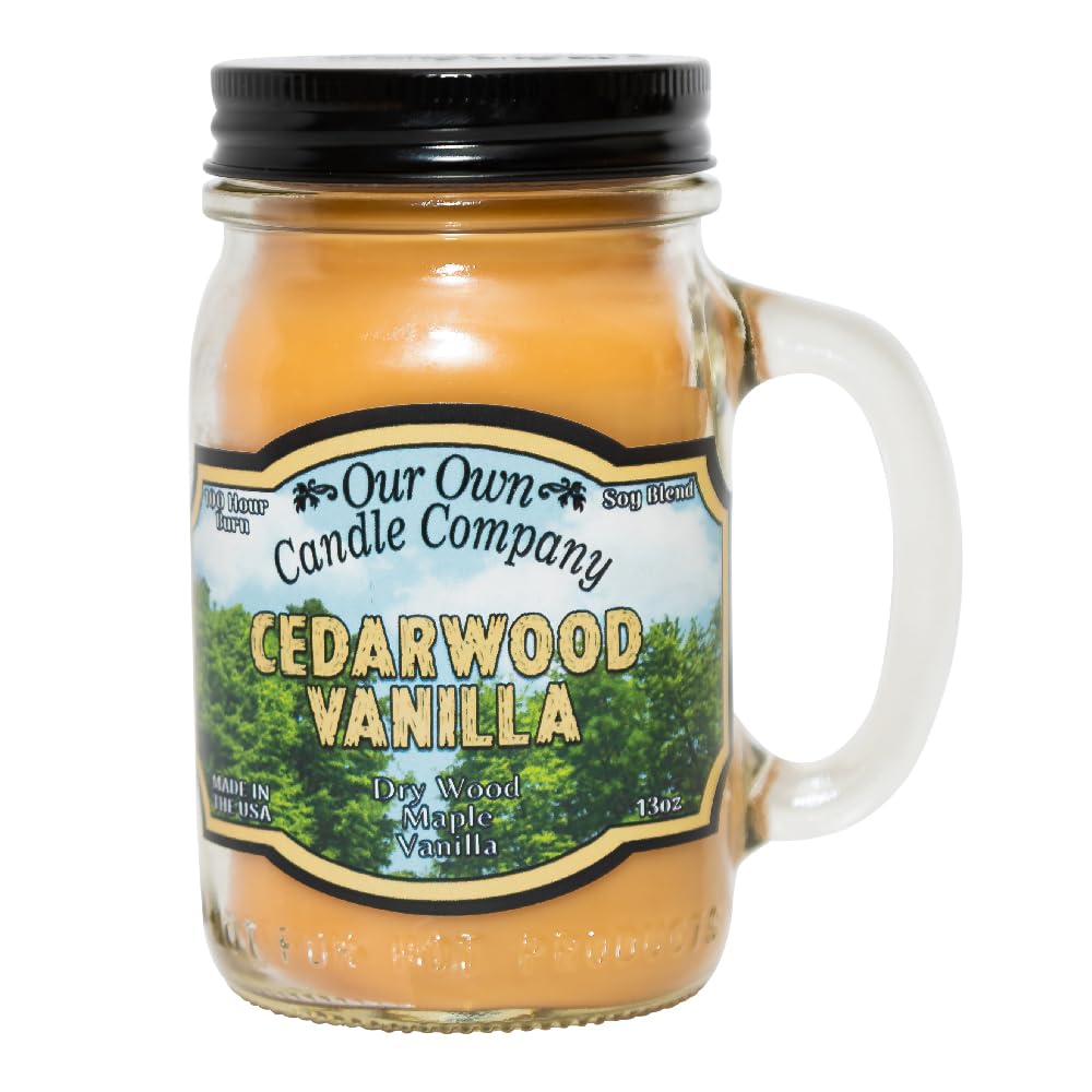 Our Own Candle Company, Orange Creamsicle Scented Mason Jar Candle, 100 Hour Burn Time, 13 Ounces