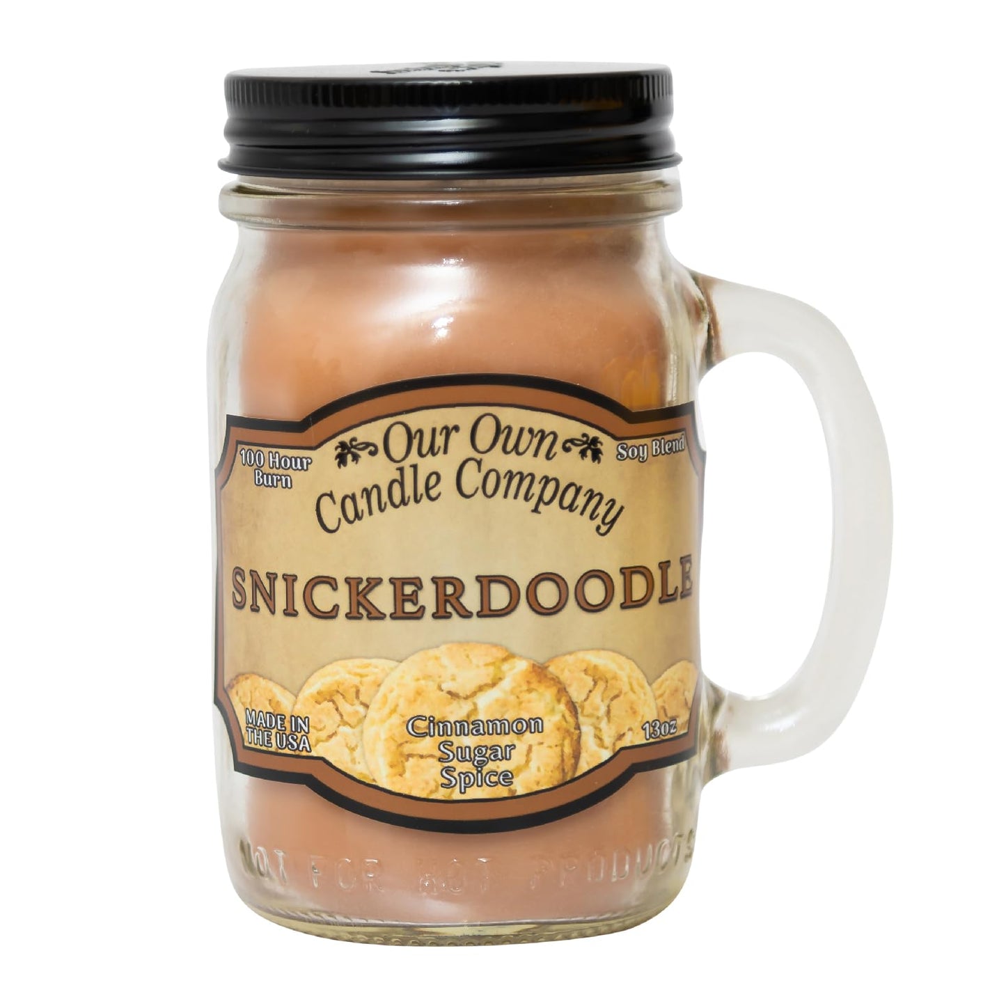 Our Own Candle Company, Orange Creamsicle Scented Mason Jar Candle, 100 Hour Burn Time, 13 Ounces