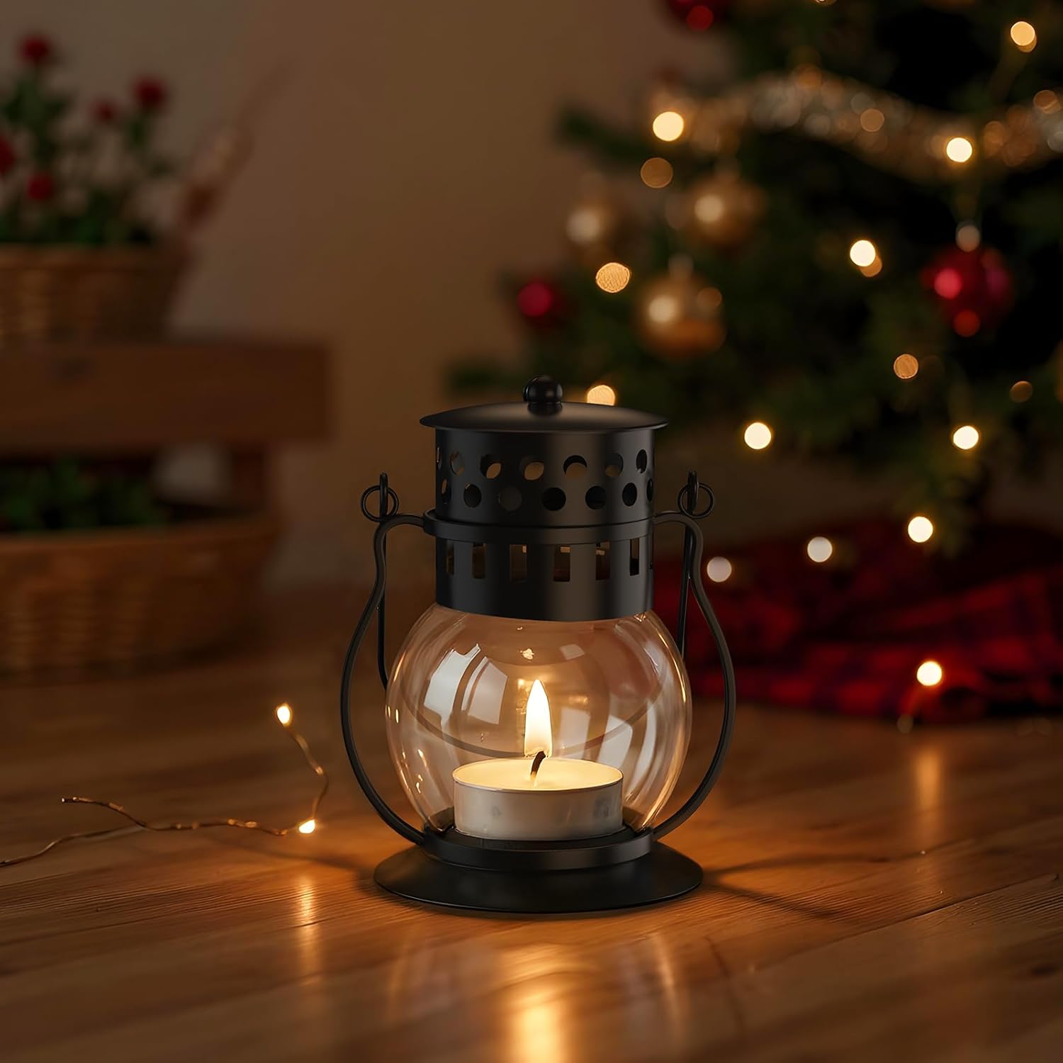 Scented Candles Gift Set - 3 Pack Candles for Home Scented Retro Lantern, Fall Candle Set Perfect for Women, Birthday, Yoga, Weddings, Christmas - Soy Wax Candle Vanilla, Rose, Lavender