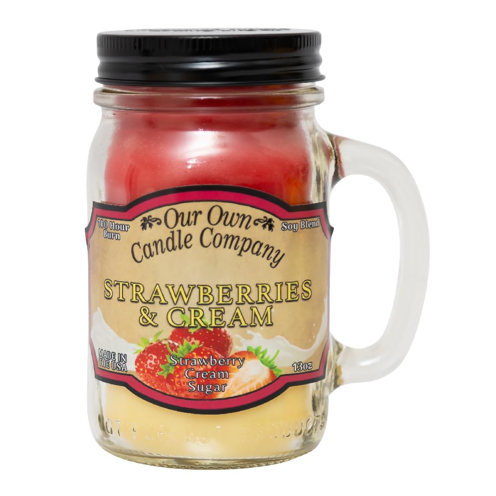Our Own Candle Company, Orange Creamsicle Scented Mason Jar Candle, 100 Hour Burn Time, 13 Ounces