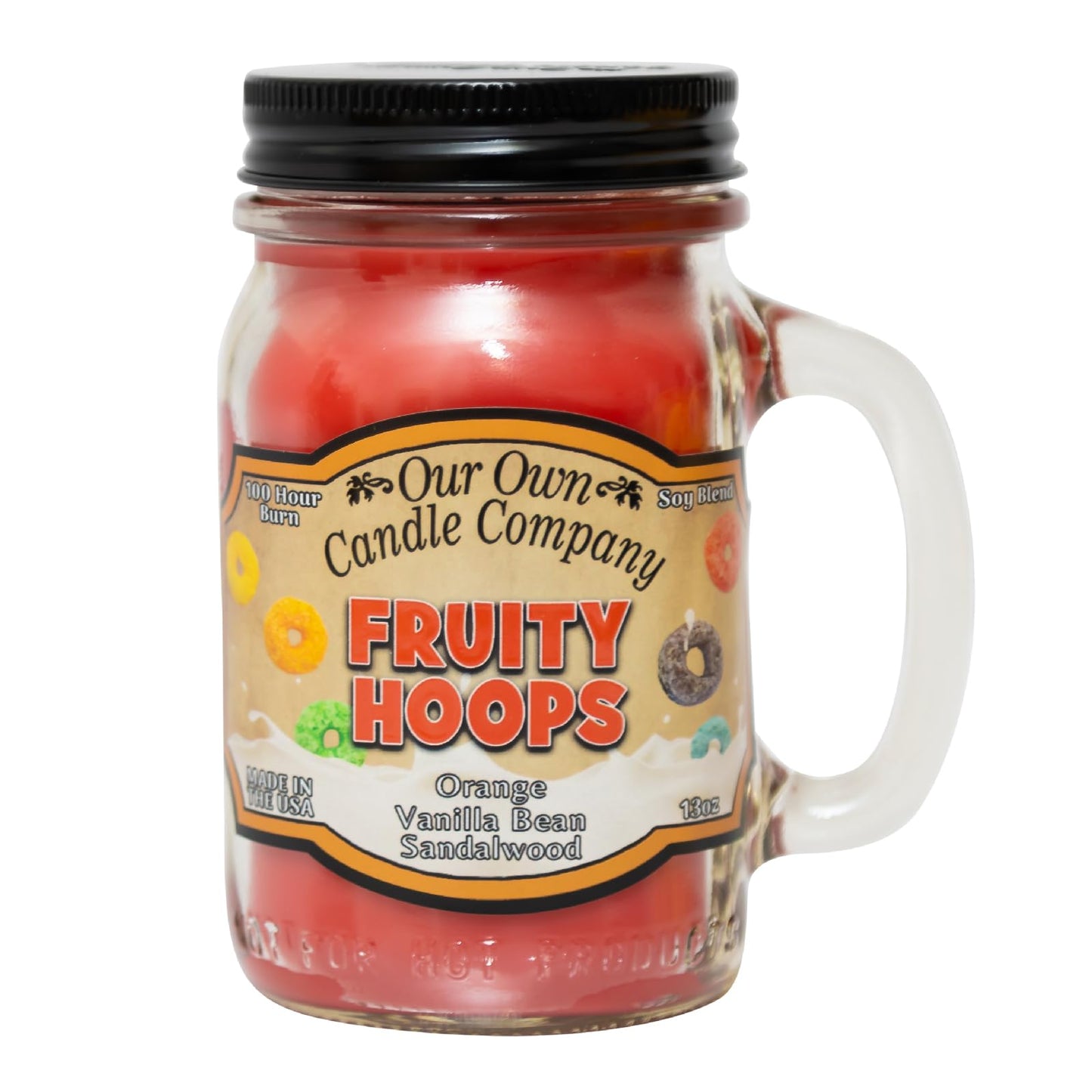 Our Own Candle Company, Orange Creamsicle Scented Mason Jar Candle, 100 Hour Burn Time, 13 Ounces