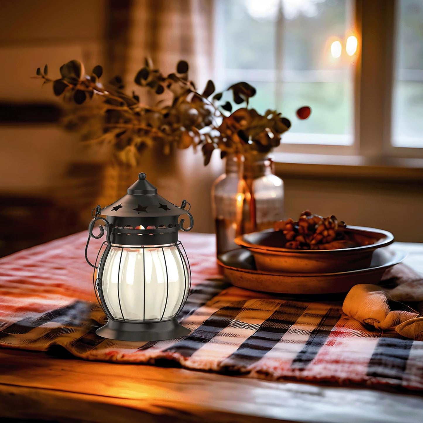 Scented Candles Gifts Set for Women, 2X 6 oz Aromatherapy Jar Candles for Home, Vanilla & Lavender Soy Wax Long Lasting Retro Lantern Candles Perfect for Stress Relief Mum Yoga Bath Spa Christmas