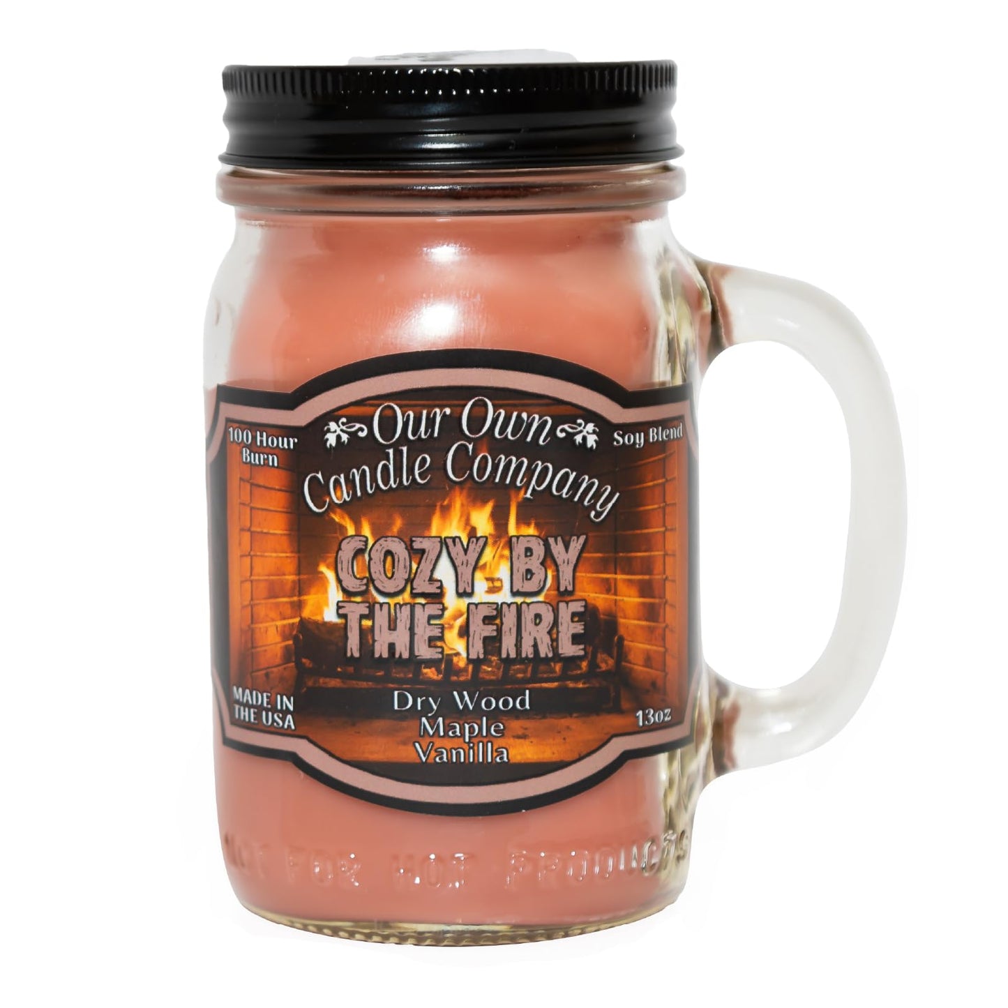 Our Own Candle Company, Orange Creamsicle Scented Mason Jar Candle, 100 Hour Burn Time, 13 Ounces