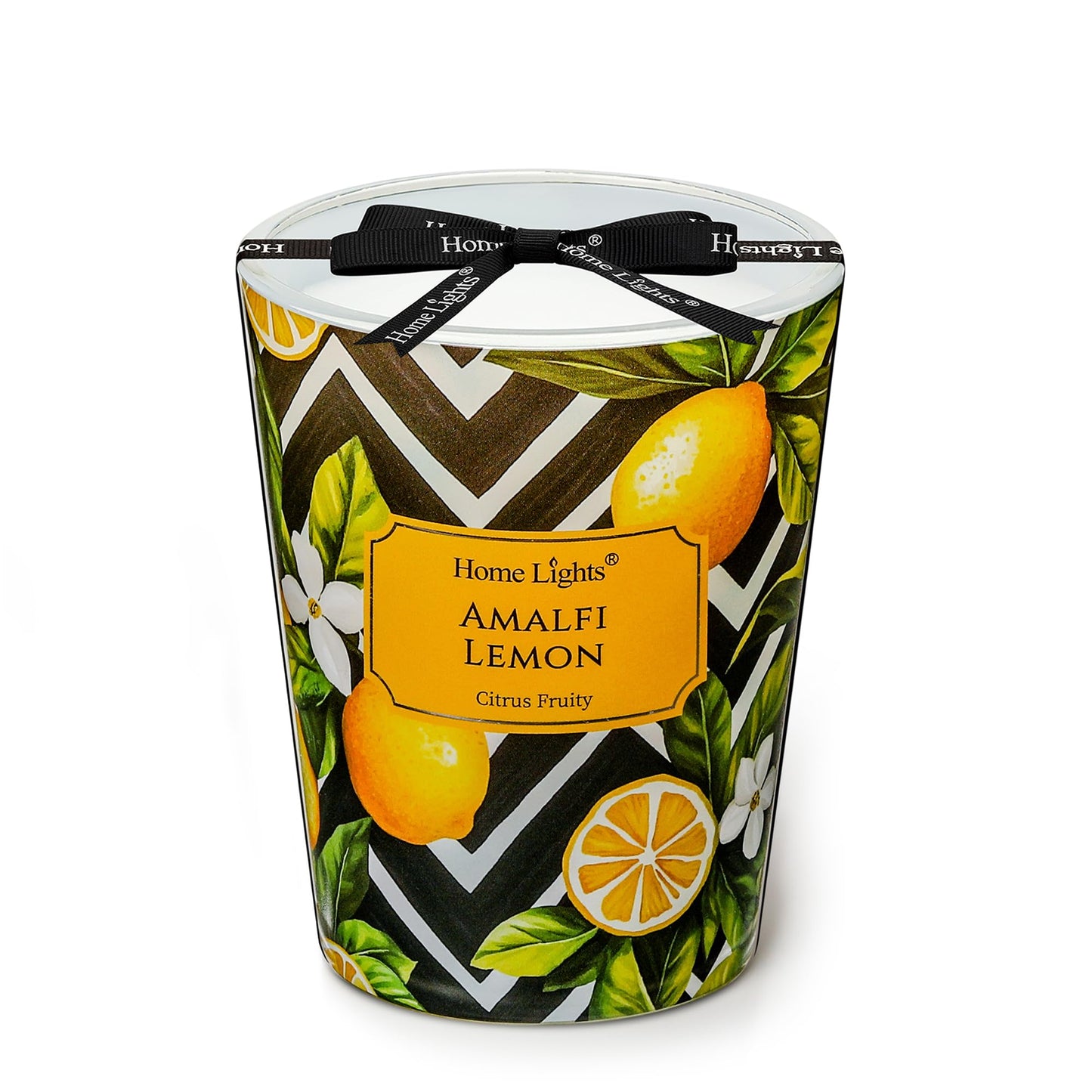 HomeLights 1-Wick Candles for Home Scented - 6.7oz Soy Wax Blend Candle Long-Lasting Fragrance, Industrial Chic Home Decor and Housewarming Gifts, Fireside Wood & Glow