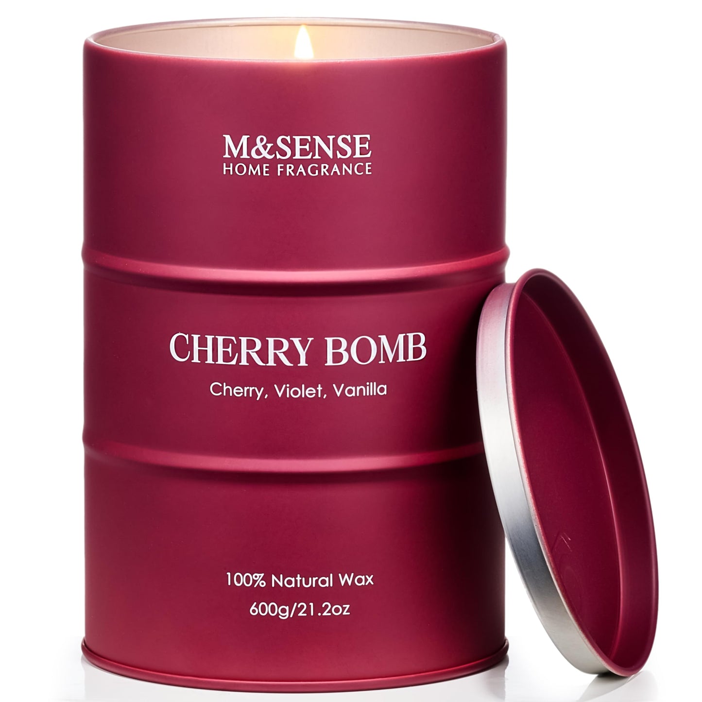 M&SENSE Wild Rose Natural Scented Candle, 70 Hours Long Lasting Soy Candles 11.3oz, Stress Relief Aromatherapy Candles for Women, Romantic Candle Gifts Valentines Day Gifts for Her