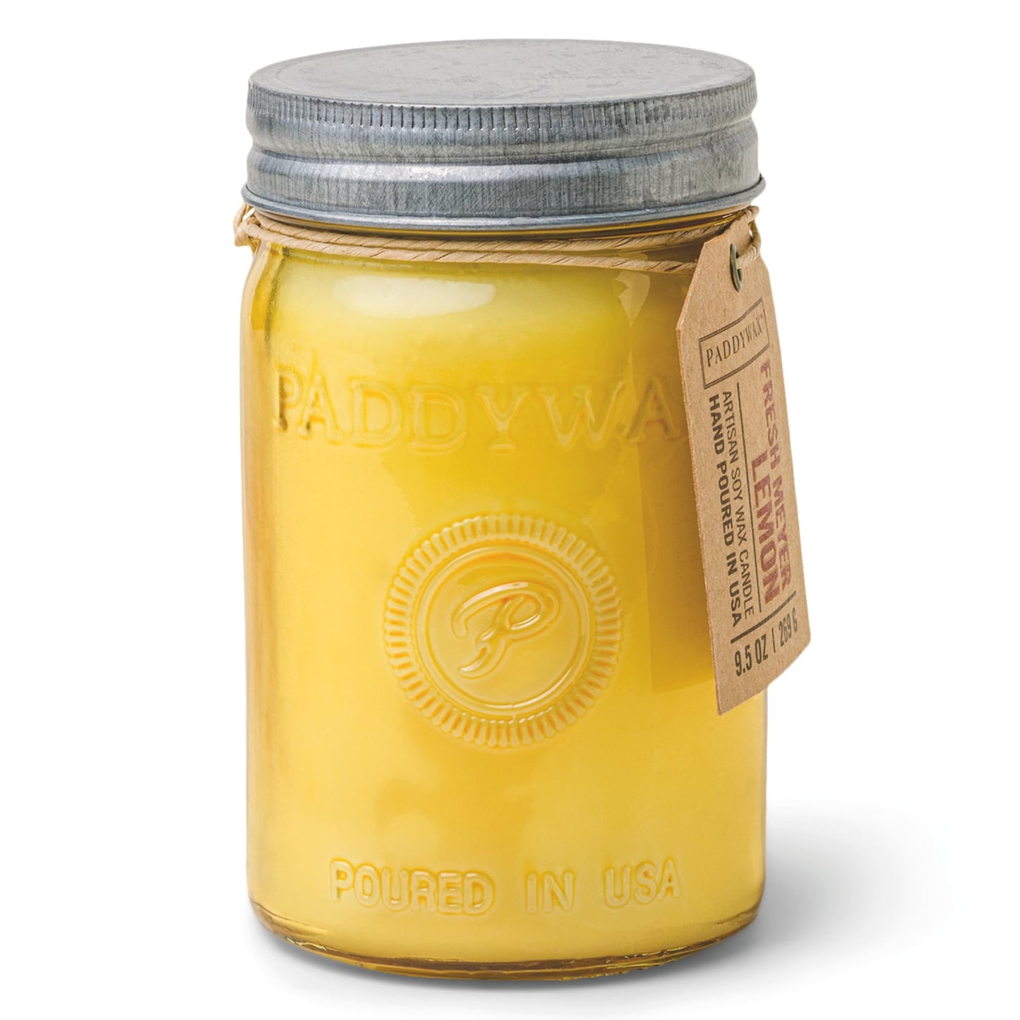 Paddywax Scented Candles Relish Collection Soy Wax Artisan Candle in Glass Jar with Lid, 9.5-Ounce, Pomegranate + Spruce