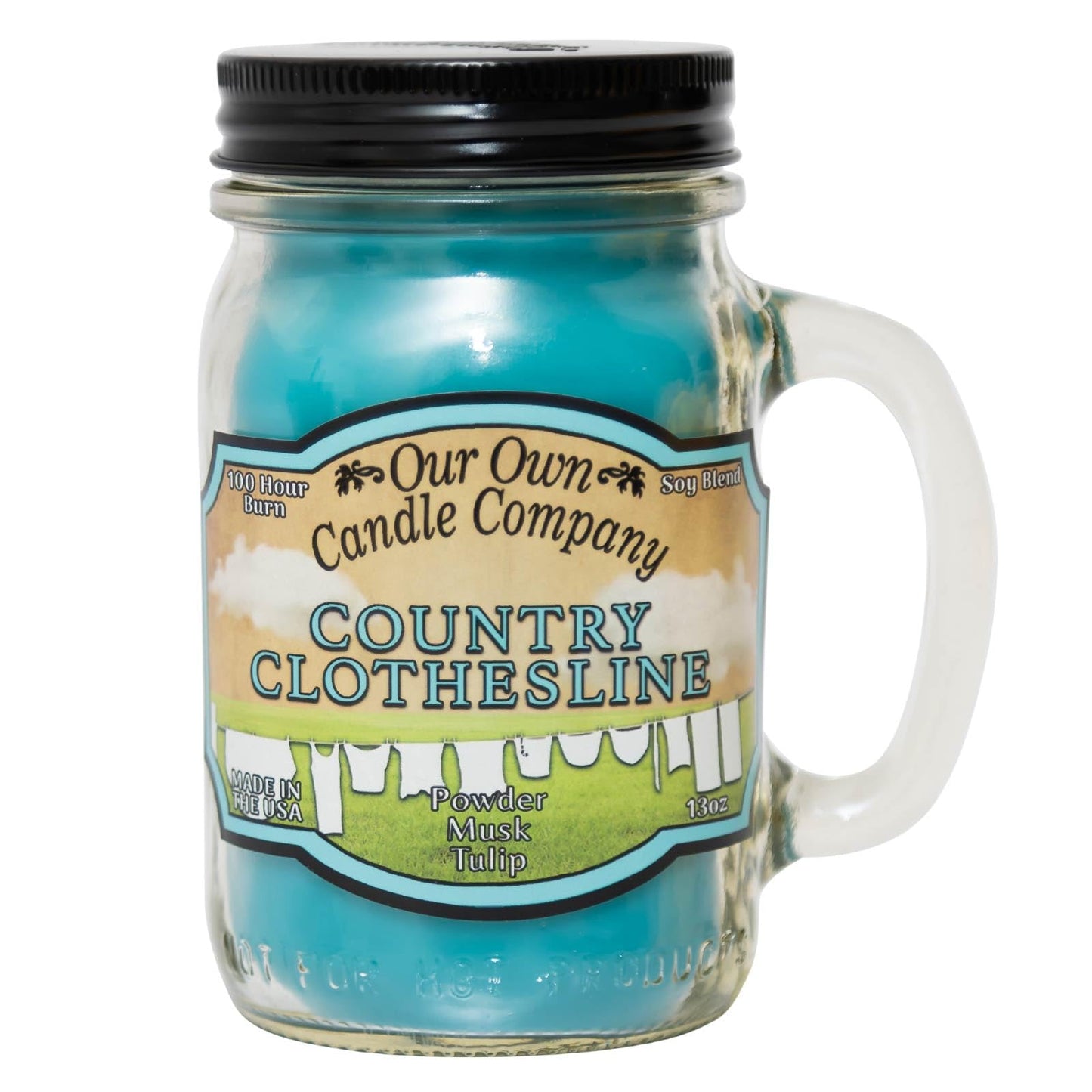 Our Own Candle Company, Orange Creamsicle Scented Mason Jar Candle, 100 Hour Burn Time, 13 Ounces