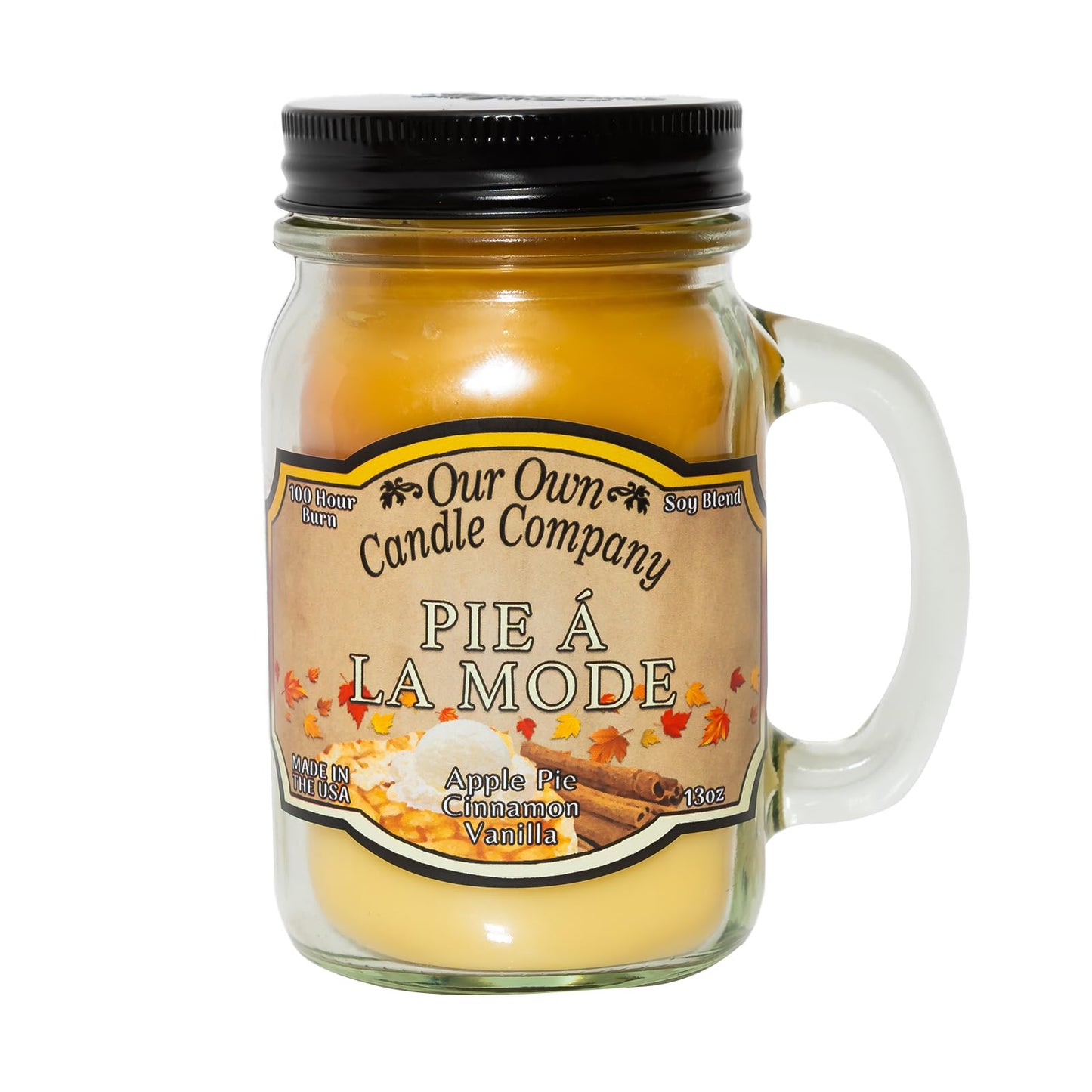 Our Own Candle Company, Orange Creamsicle Scented Mason Jar Candle, 100 Hour Burn Time, 13 Ounces