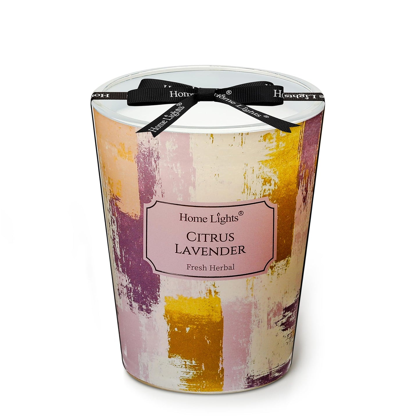 HomeLights 1-Wick Candles for Home Scented - 6.7oz Soy Wax Blend Candle Long-Lasting Fragrance, Industrial Chic Home Decor and Housewarming Gifts, Fireside Wood & Glow