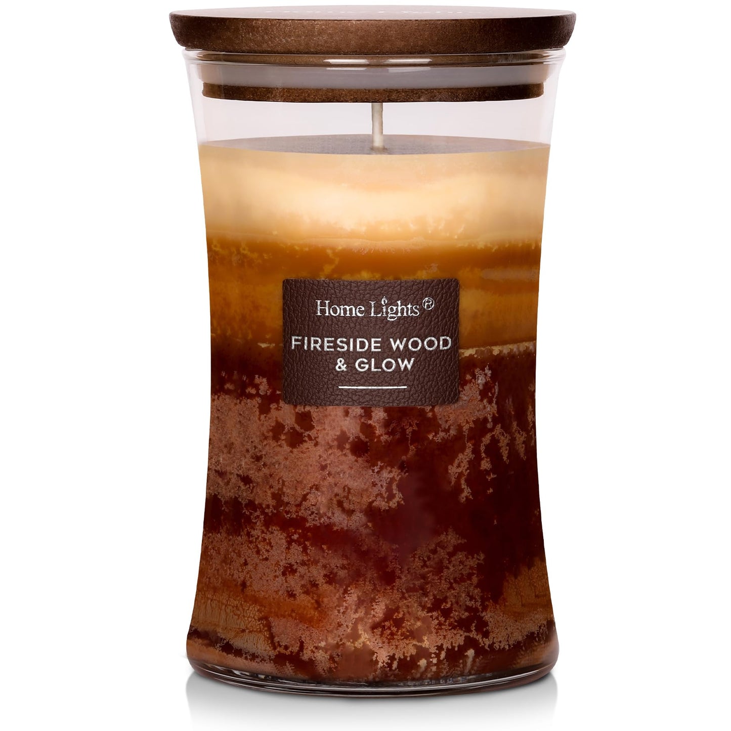 HomeLights 3-Layer Candles for Home Scented, 21.52 OZ Natural Soy Wax Scented Candles Burns Up to 100 Hours, Large Jar, White Tea & Clary Sage