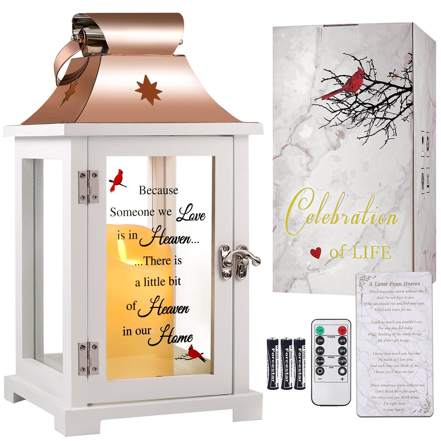 Memorial Lantern, Sympathy Gifts for Loss of Mom/Loved One, Bereavement Gifts, in Memory Loved One Lantern,Celebration Life, Funeral Lantern,Mom You Left me Beautiful Memories