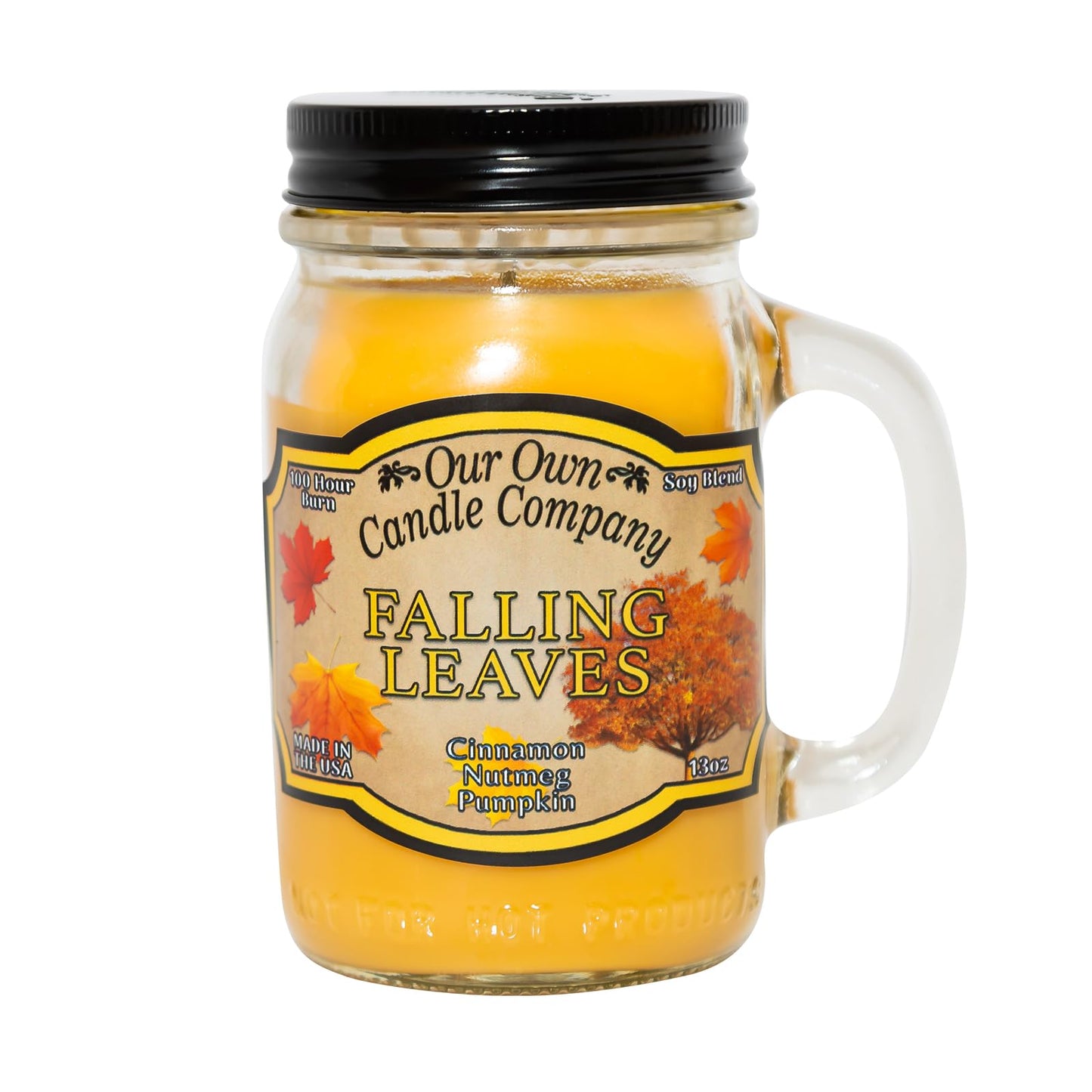 Our Own Candle Company, Orange Creamsicle Scented Mason Jar Candle, 100 Hour Burn Time, 13 Ounces