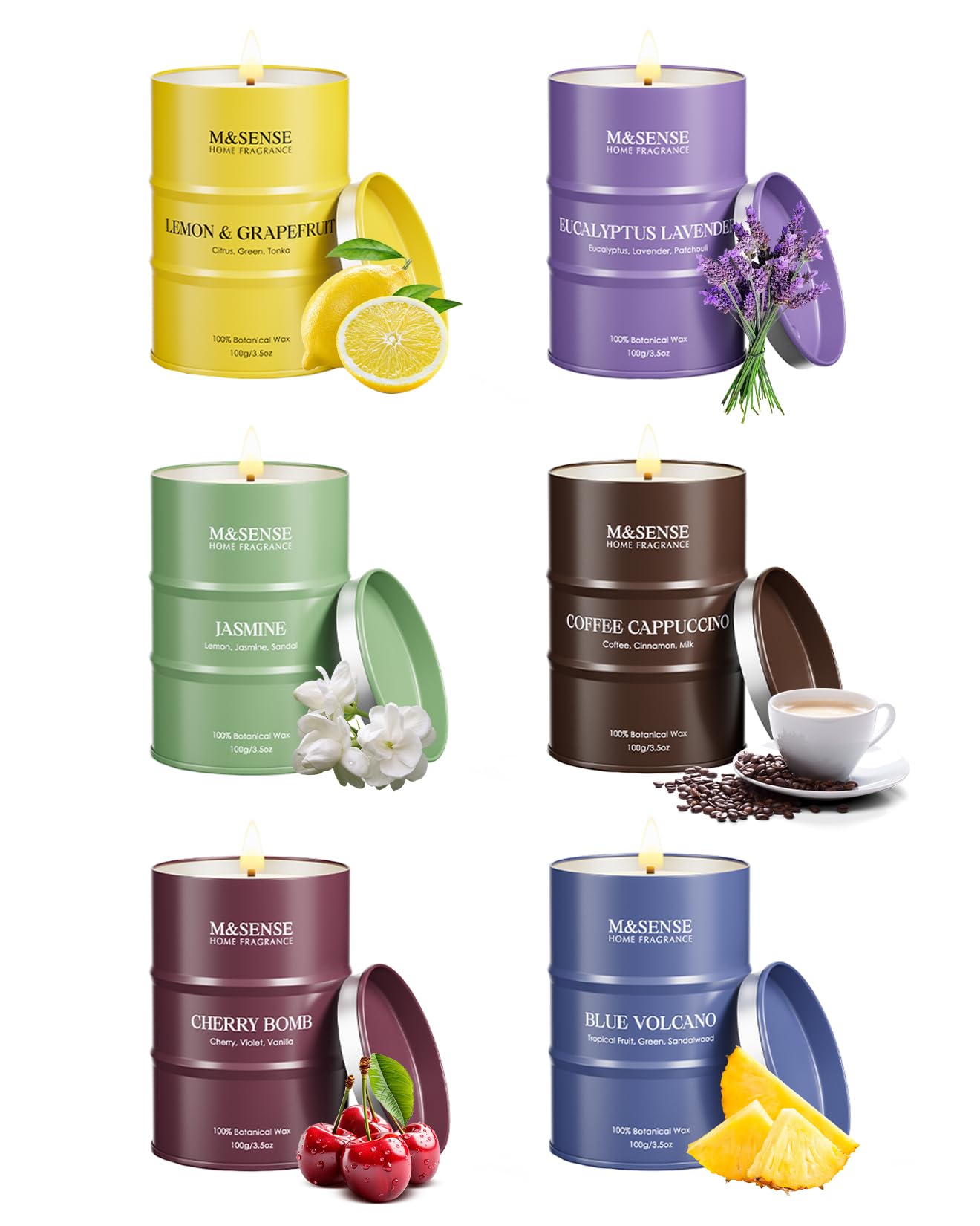 M&SENSE Wild Rose Natural Scented Candle, 70 Hours Long Lasting Soy Candles 11.3oz, Stress Relief Aromatherapy Candles for Women, Romantic Candle Gifts Valentines Day Gifts for Her