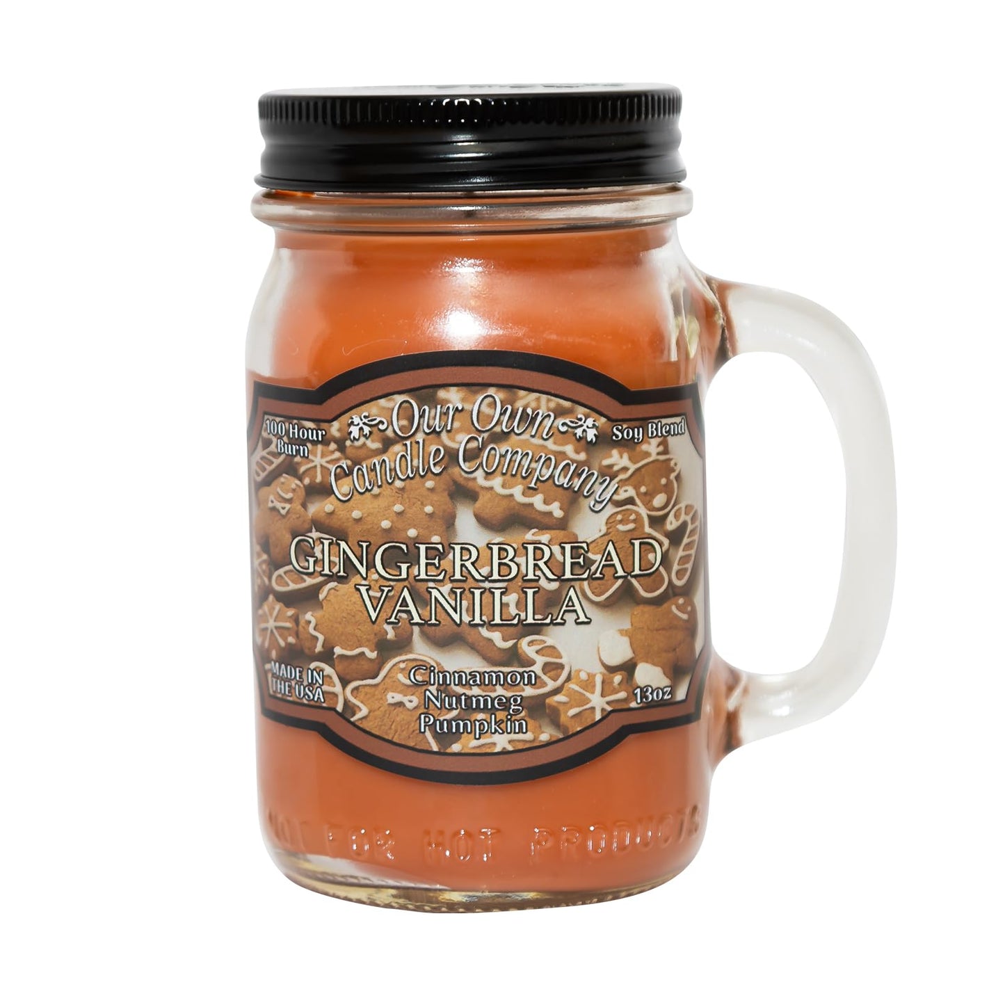 Our Own Candle Company, Orange Creamsicle Scented Mason Jar Candle, 100 Hour Burn Time, 13 Ounces