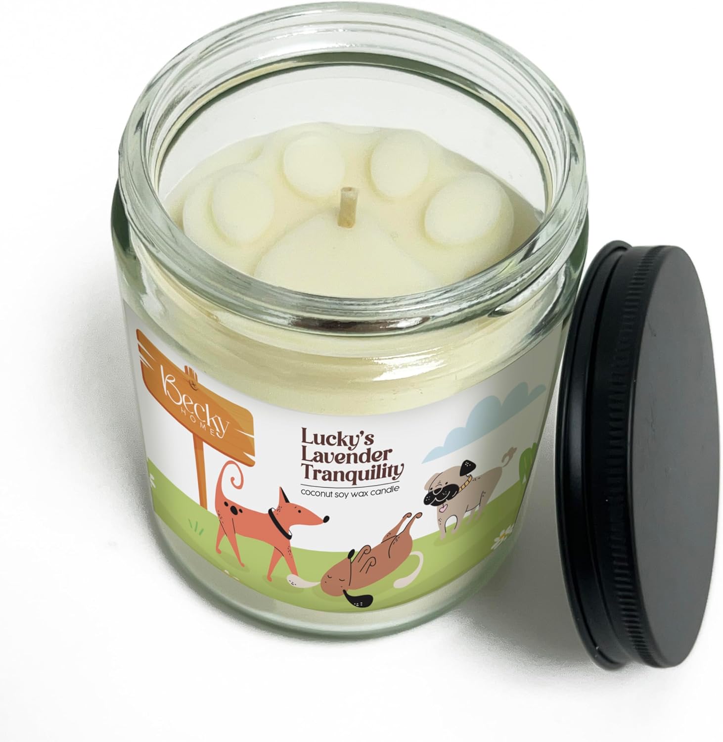 9oz Pet Odor Eliminator Deodorizer Candle, Long-Lasting Lavender Scented, Non Toxic, Natural Plant-Based Wax Blend