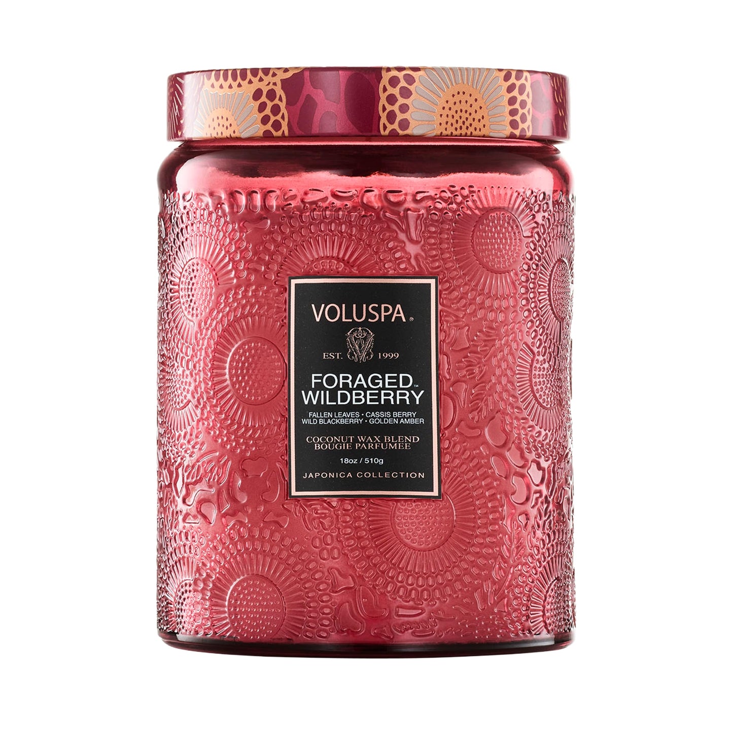 Voluspa Goji Tarocco Orange Candle, 18 oz, Coconut Wax Blend, Scented Candles for Home, 100 Hour Burn Time, Candle Jars