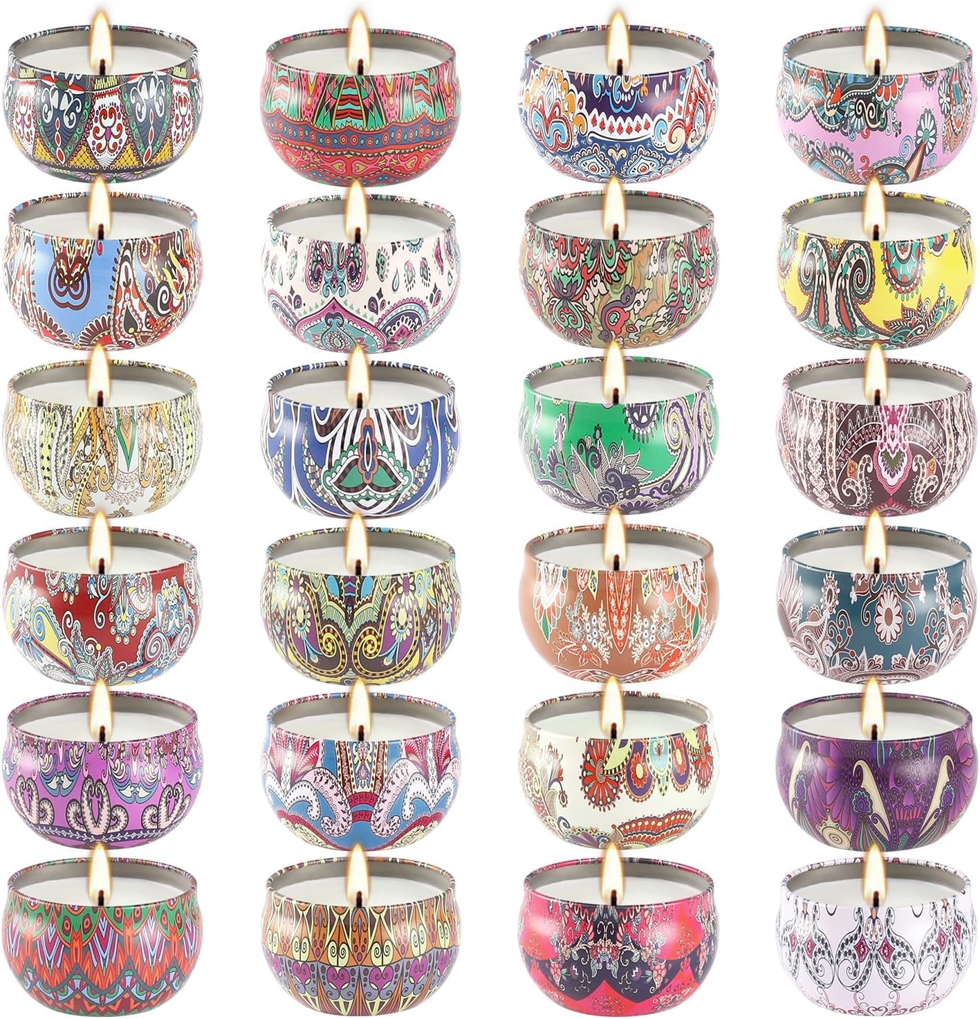 Scented Candles Gifts Set 36 Pack Soy Wax Travel Tin Jar Candles,Aromatherapy Candles for Home 2.5 OZ Scented Candles for Mom for Christmas, Birthday, Thanksgiving, Mother's Day,Valentine'sDay