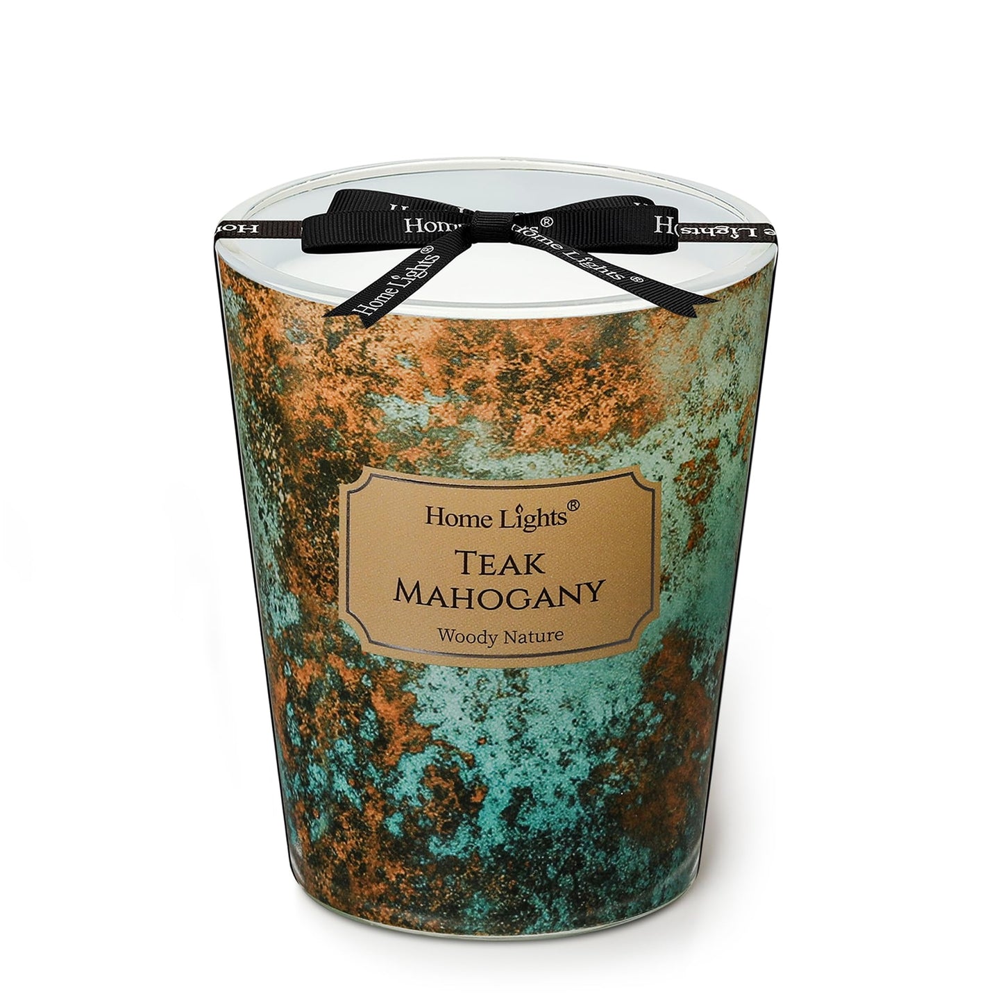 HomeLights 1-Wick Candles for Home Scented - 6.7oz Soy Wax Blend Candle Long-Lasting Fragrance, Industrial Chic Home Decor and Housewarming Gifts, Fireside Wood & Glow