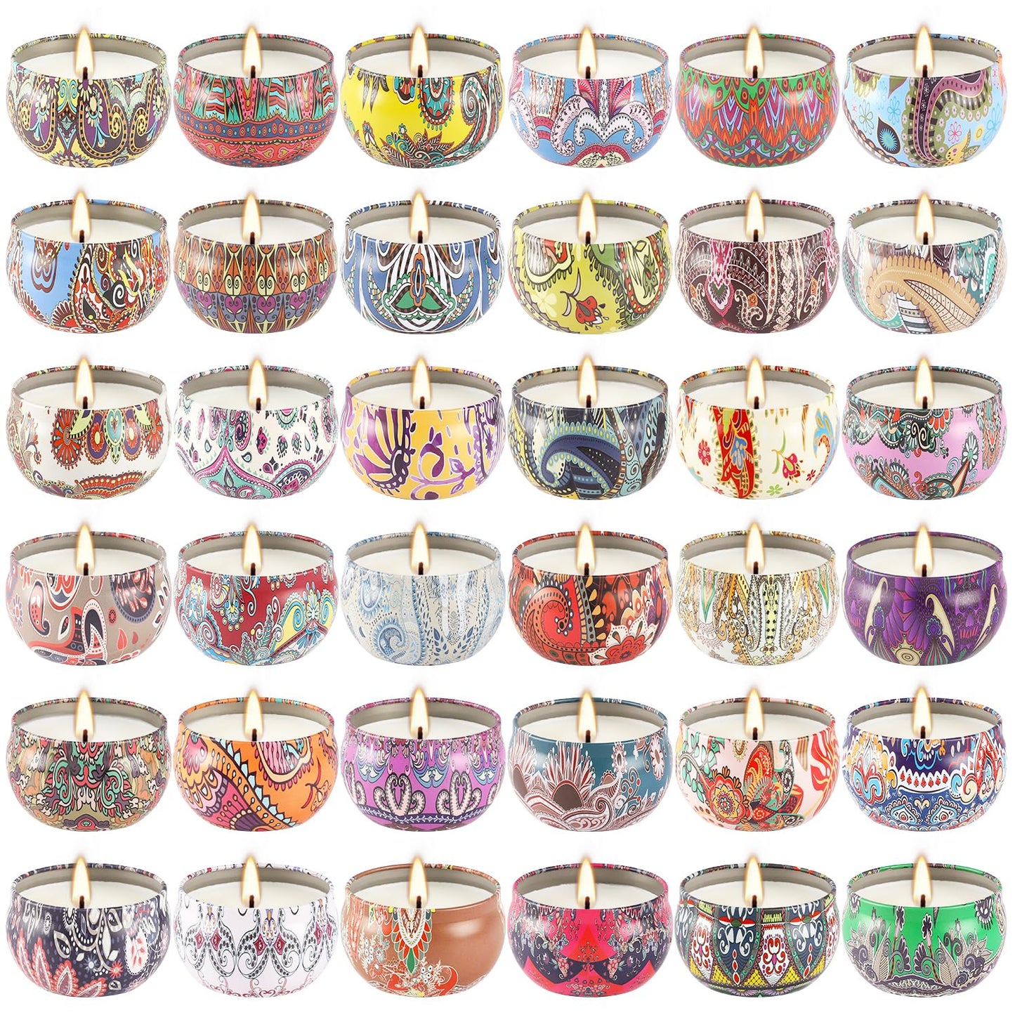 Scented Candles Gifts Set 36 Pack Soy Wax Travel Tin Jar Candles,Aromatherapy Candles for Home 2.5 OZ Scented Candles for Mom for Christmas, Birthday, Thanksgiving, Mother's Day,Valentine'sDay