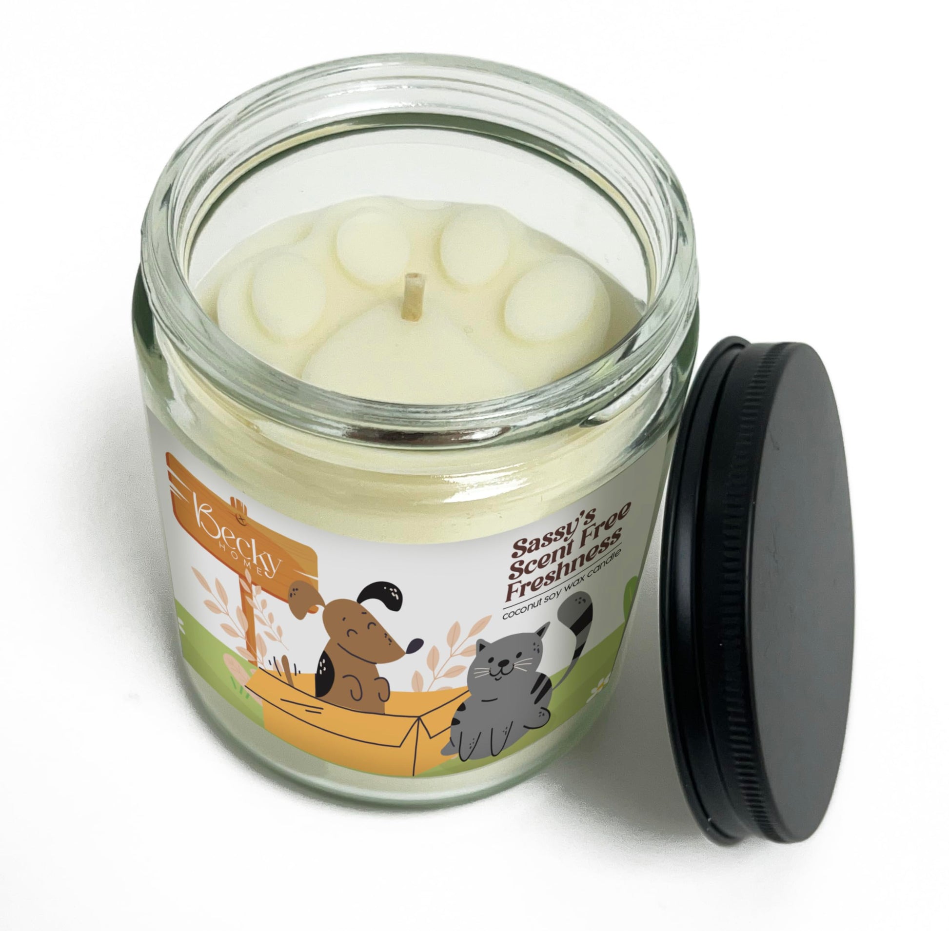 9oz Pet Odor Eliminator Deodorizer Candle, Long-Lasting Lavender Scented, Non Toxic, Natural Plant-Based Wax Blend