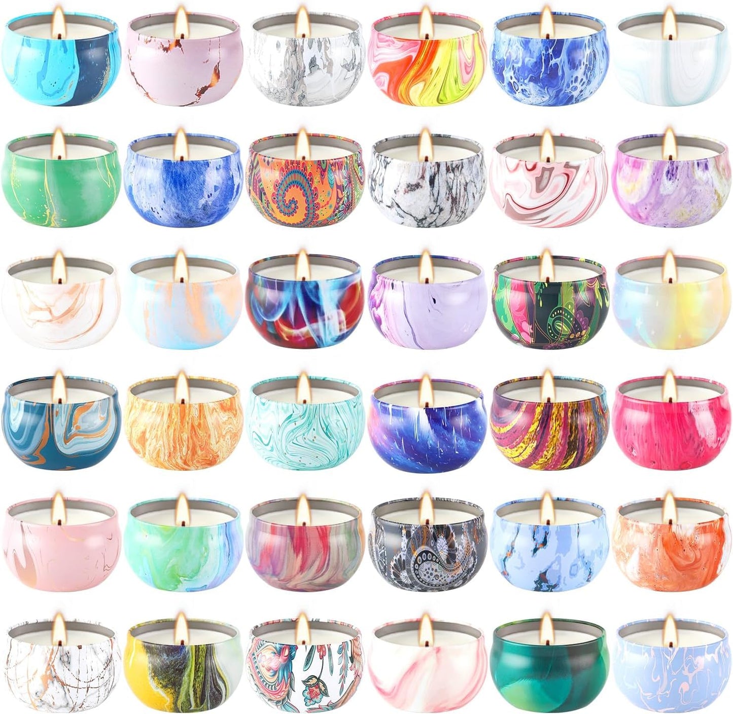 Scented Candles Gifts Set 36 Pack Soy Wax Travel Tin Jar Candles,Aromatherapy Candles for Home 2.5 OZ Scented Candles for Mom for Christmas, Birthday, Thanksgiving, Mother's Day,Valentine'sDay