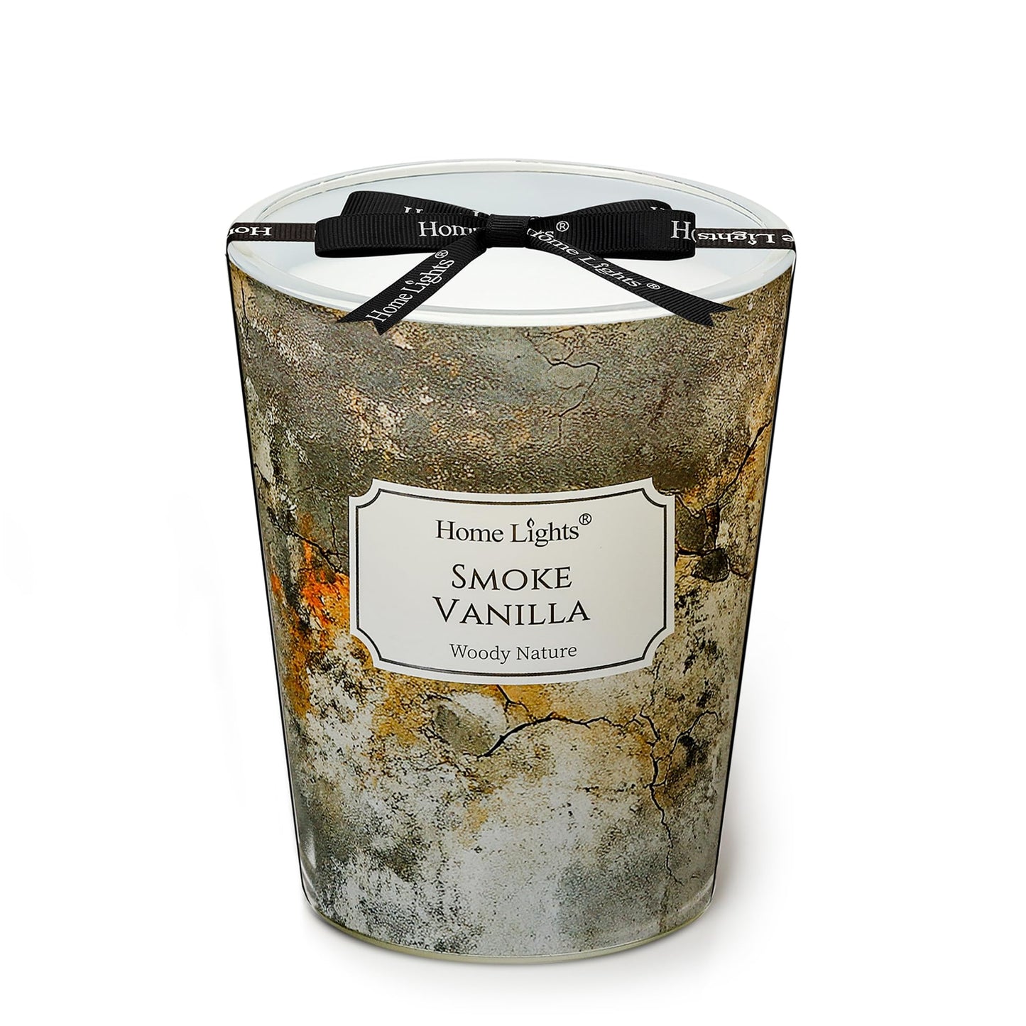 HomeLights 1-Wick Candles for Home Scented - 6.7oz Soy Wax Blend Candle Long-Lasting Fragrance, Industrial Chic Home Decor and Housewarming Gifts, Fireside Wood & Glow