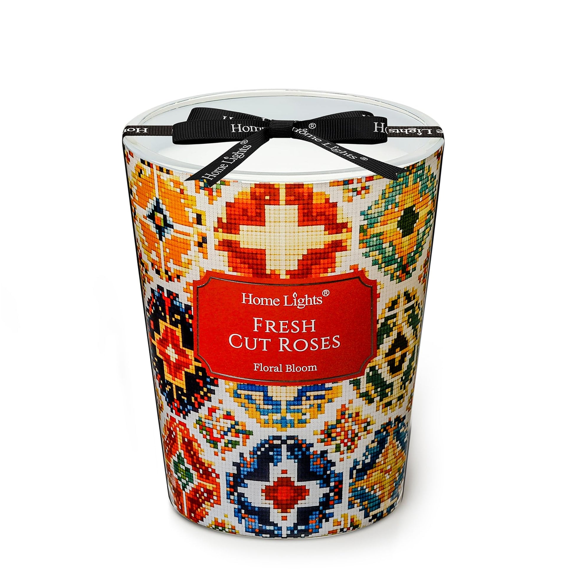 HomeLights 1-Wick Candles for Home Scented - 6.7oz Soy Wax Blend Candle Long-Lasting Fragrance, Industrial Chic Home Decor and Housewarming Gifts, Fireside Wood & Glow