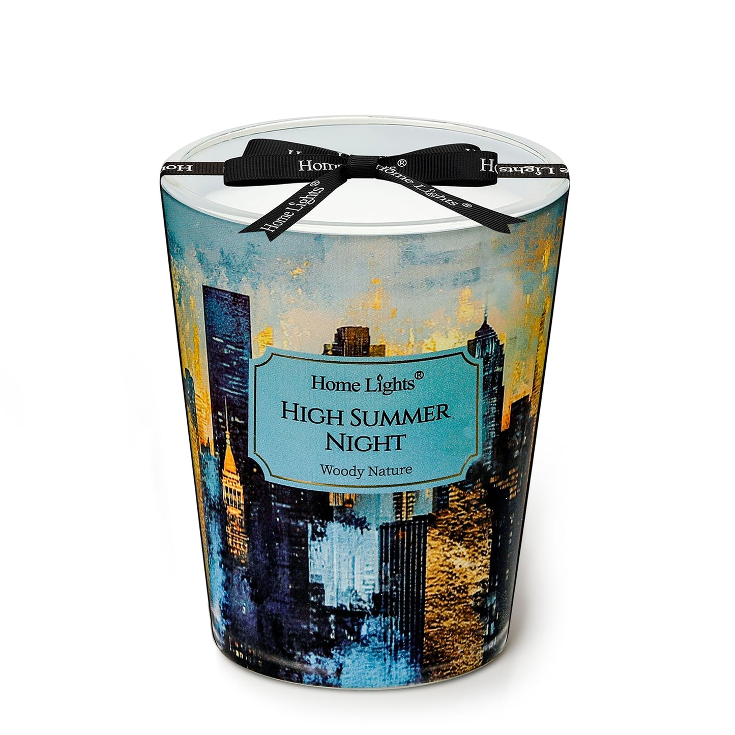 HomeLights 1-Wick Candles for Home Scented - 6.7oz Soy Wax Blend Candle Long-Lasting Fragrance, Industrial Chic Home Decor and Housewarming Gifts, Fireside Wood & Glow