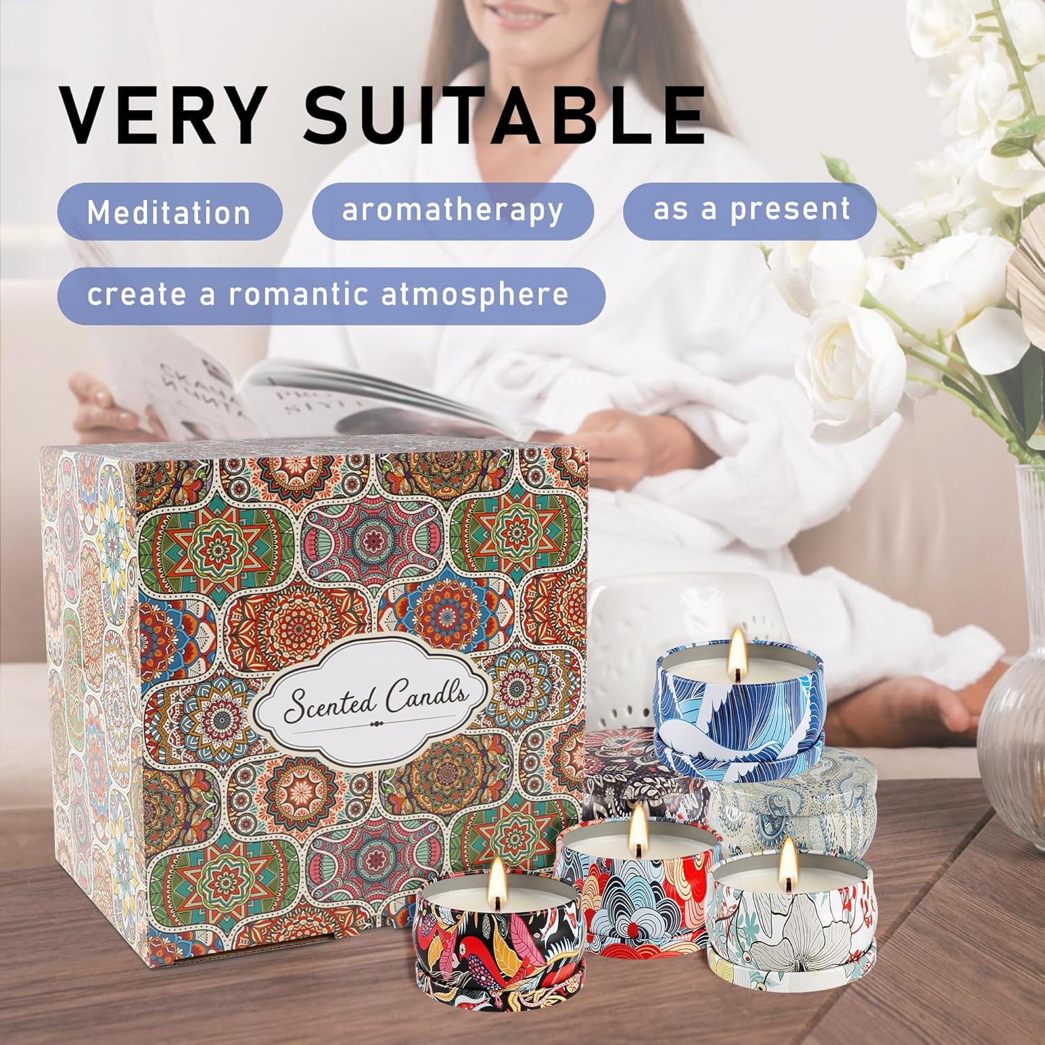 Scented Candles Gifts Set 36 Pack Soy Wax Travel Tin Jar Candles,Aromatherapy Candles for Home 2.5 OZ Scented Candles for Mom for Christmas, Birthday, Thanksgiving, Mother's Day,Valentine'sDay