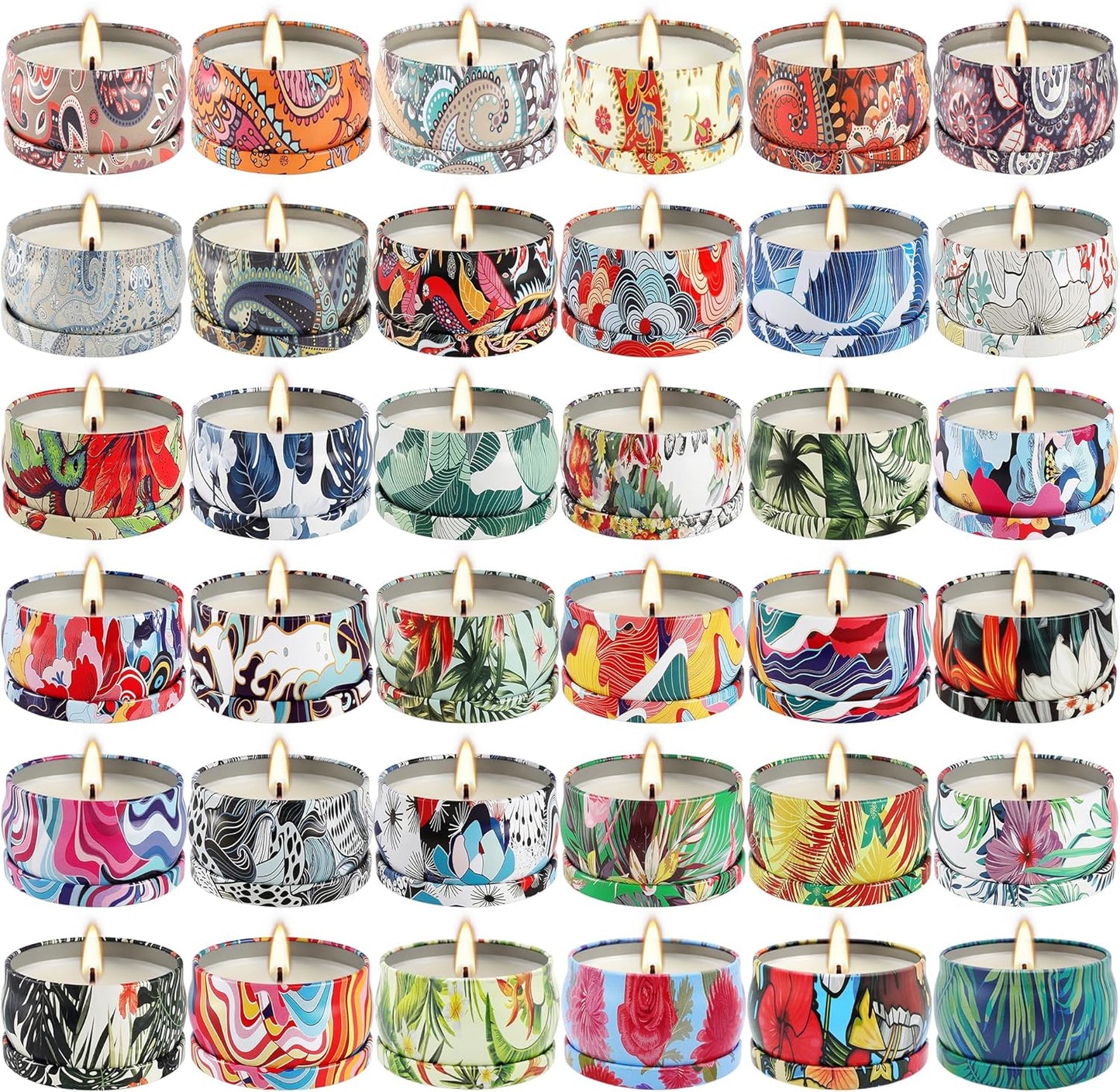 Scented Candles Gifts Set 36 Pack Soy Wax Travel Tin Jar Candles,Aromatherapy Candles for Home 2.5 OZ Scented Candles for Mom for Christmas, Birthday, Thanksgiving, Mother's Day,Valentine'sDay
