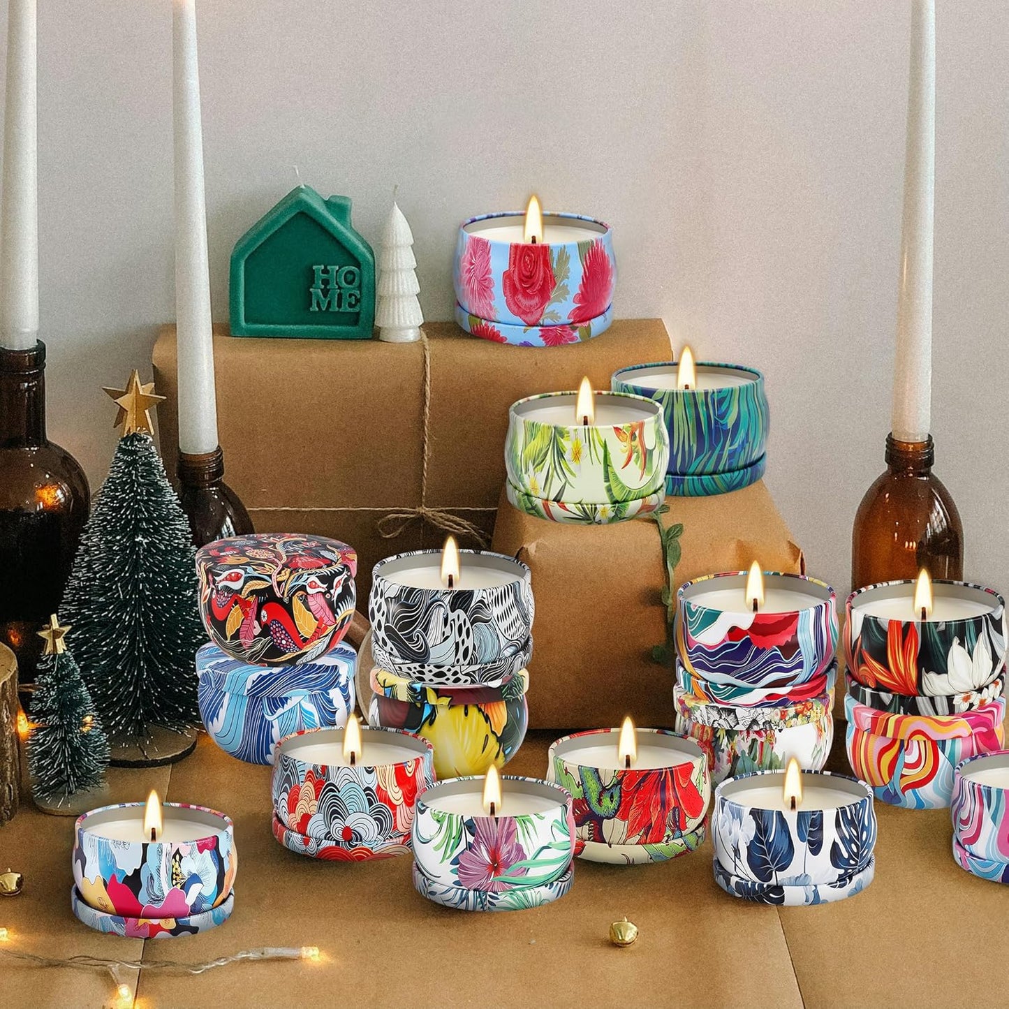 Scented Candles Gifts Set 36 Pack Soy Wax Travel Tin Jar Candles,Aromatherapy Candles for Home 2.5 OZ Scented Candles for Mom for Christmas, Birthday, Thanksgiving, Mother's Day,Valentine'sDay